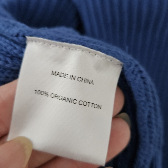 Quince 100% Organic Cotton Oversized Cardigan True Blue - Picture 7 of 16